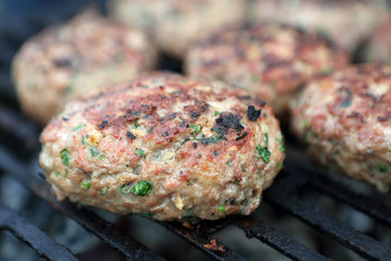 Lula kebab on the grill