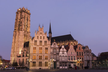 Fototapeta na wymiar Old Town in Mechelen in Belgium