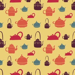 tea kettle pattern yellow