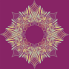 Antique greeting card, invitation with lace and floral ornaments