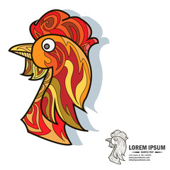 Creative multicolor and black and white logo and brandbook eleme