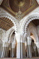 Morocco. Casablanca. Interior of the Hassan II Mosque © WitR