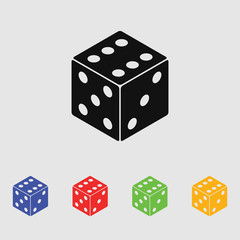 dice vector icon for web and mobile
