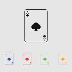 playing cards vector icon