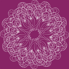  Antique greeting card, invitation with lace and floral ornament