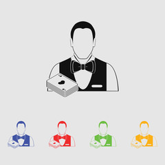 Casino Dealer vector icon