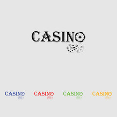 Casino sign. Vector icon