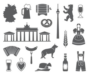 Icons Of Germany. Vector illustration © Katsiar