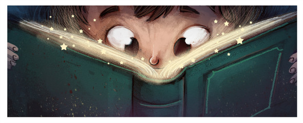 niño con libro de magia © cirodelia