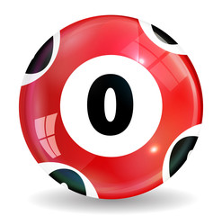 Victory Ball for the game of lottery. Jack pot. Vector Illustrat