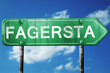 Fagersta, 3D rendering, a vintage green direction sign
