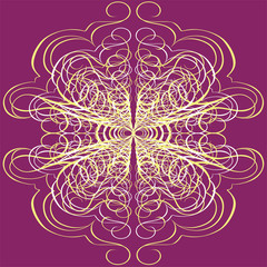  Antique greeting card, invitation with lace and floral ornament