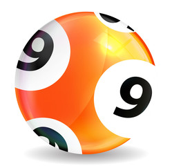 Victory Ball for the game of lottery. Jack pot. Vector Illustrat