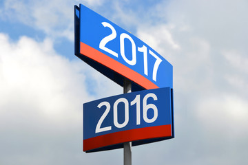 2016 and 2017 concept
