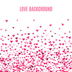 Romantic pink heart background. illustration
