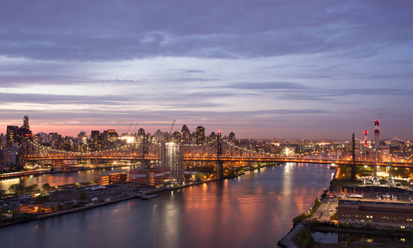 East River at sunset 