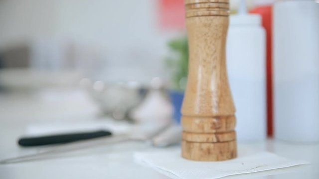 A chef is using ingredients to cook meals