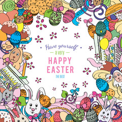 Fototapeta premium Awesome Happy Easter card in 