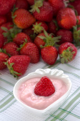 Strawberry pudding.