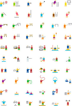 SPORTS colored flat icons