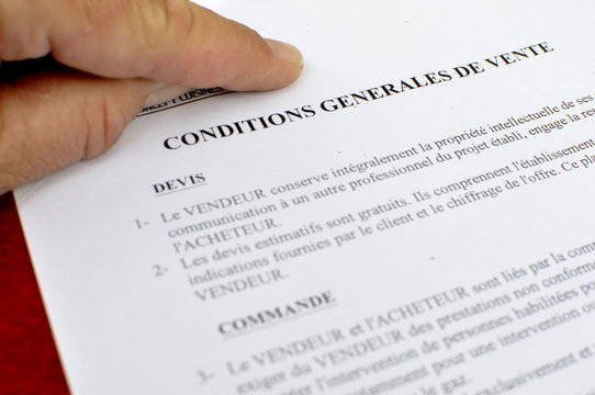 Conditions g&eacute;n&eacute;rales de vente