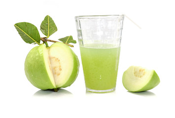 Fototapeta na wymiar Guava juice with splash