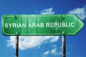 Syrian arab republic, 3D rendering, a vintage green direction si
