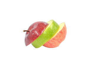 Apple collection with splash