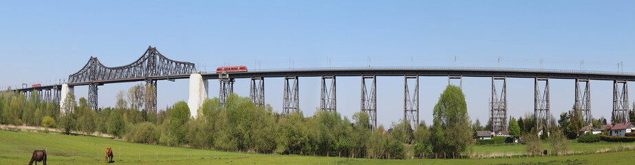 Panorama Eisenbahnhochbrücke Rendsburg