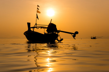 Andaman sea on sunset