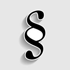 Paragraph sign. Sticker style icon