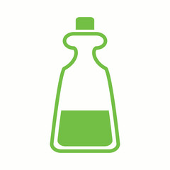 oil bottle cosmetic spa care green icon