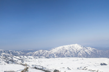 Snow mountain at Kurobe alpine in Japan