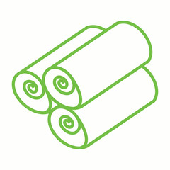 towel spa theraphy massage green icon