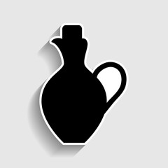 Amphora sign. Sticker style icon