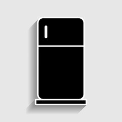 Refrigerator sign. Sticker style icon