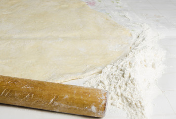 dough on a wooden Board