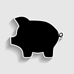 Pig money bank sign