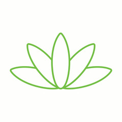 lotus flower nature spa green icon