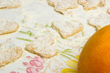 making homemade sugar cookies