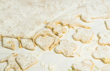 making homemade sugar cookies