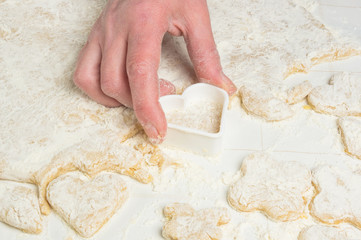 making homemade sugar cookies