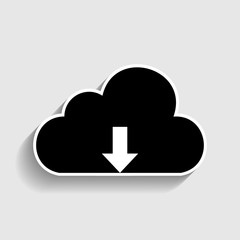 Obraz premium Cloud sign. Sticker style icon