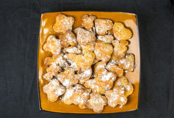 homemade cookies in powdered sugar