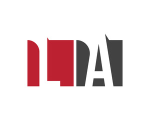 Fototapeta premium LA red square letter logo for alliance,association,advisor,accountants,academy