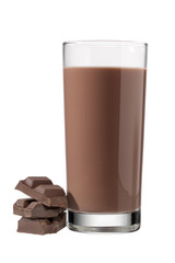 chocolate drink and chocolate chunks