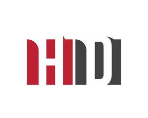 HD red square letter logo for data, developer, design, department, delivery, digital