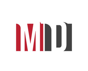 MD red square letter logo for data, developer, design, department, delivery, digital