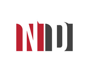 ND red square letter logo for data, developer, design, department, delivery, digital