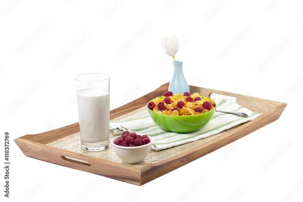 Wall mural breakfast tray